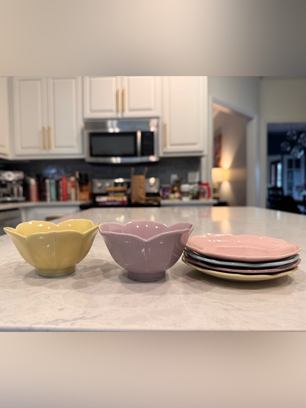 Vintage Lillian Vernon Japan Pastel Floral Plates Bowls Set of 6